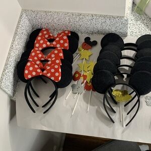 Minnie Mouse Ears with Red Polka Dot Bow